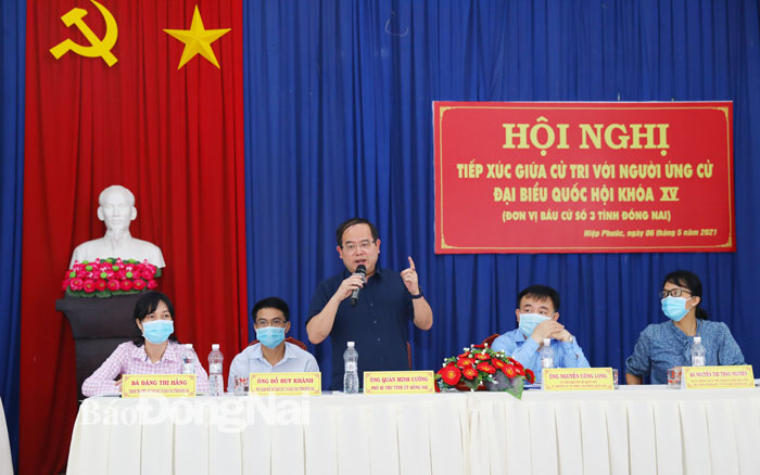 Phó bí thư tỉnh ủy Quản Minh Cường tiếp xúc cử tri tại TT. Hiệp Phước (H.Nhơn Trạch)