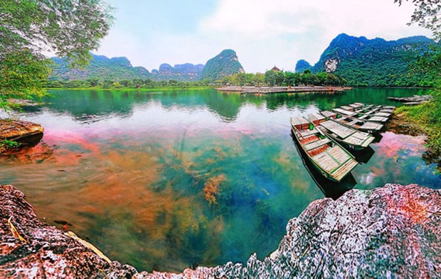 A view of Trang An boat wharf (Photo: hanoimoi.com.vn)