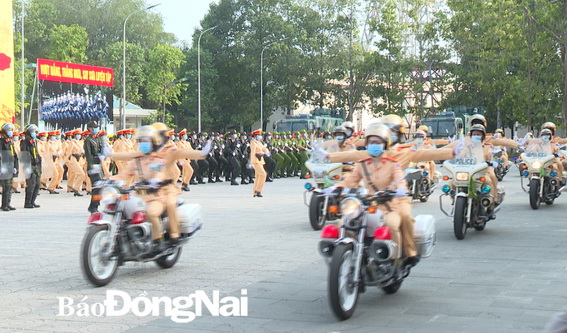 Các khối đội hình xuất quân diễu hành sau buổi lễ (ảnh CTV)
