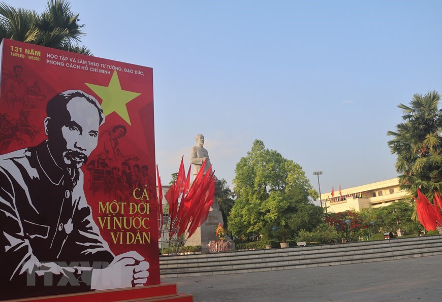 Monument to President Ho Chi Minh in Cao Bang city, Cao Bang province.