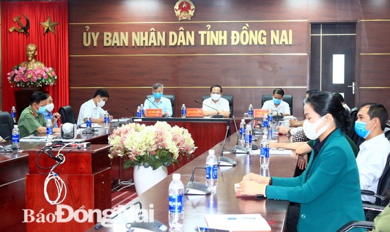 Quang cảnh hội nghị tại điểm cầu Đồng Nai