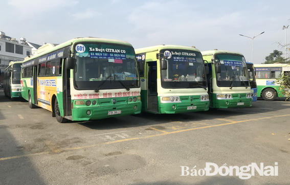 Xe buýt tuyến 601 (Bến xe Biên Hòa - Bến xe Miền Tây) ngưng hoạt động do dịch bệnh diễn biến phức tạp