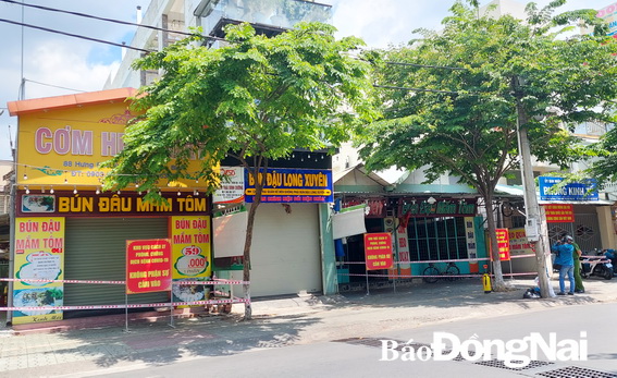 Phong tỏa tạm thời 1 quán ăn trên địa bàn TP.Biên Hòa có liên quan đến ca nghi nhiễm Covid-19