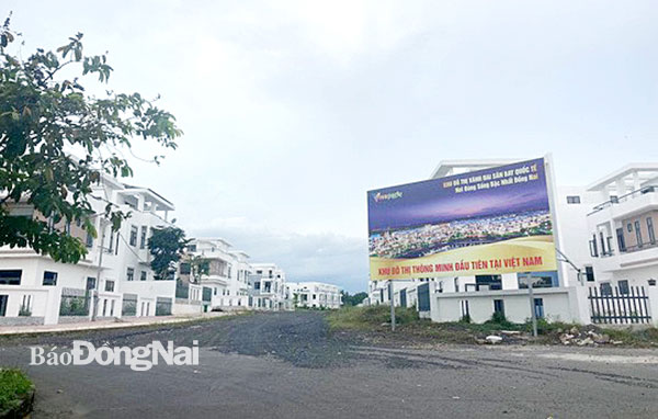 Dự án Khu dân cư Tân Thịnh (đóng trên địa bàn xã Đồi 61, H.Trảng Bom) đang được Thanh tra tỉnh tiến hành thanh tra toàn diện. Ảnh: C.T.V