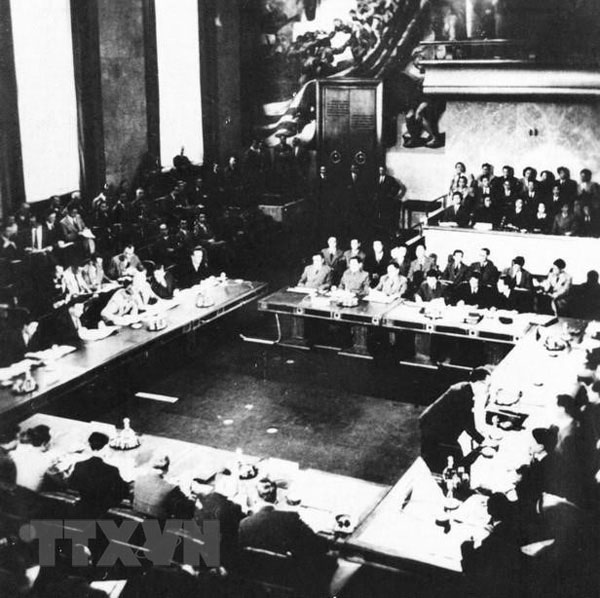 Hội nghị Genève về Đông Dương tại Thụy Sĩ (năm 1954). Ảnh: Tư liệu TTXVN