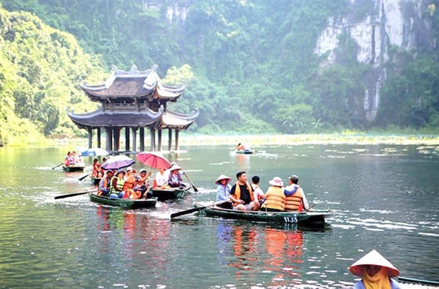 Trang An Landscape Complex in Ninh Binh province is one of the most popular tourism destinations in the country (Photo courtesy of baodautu.vn)