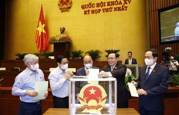 NA deputies cast their votes to elect a number of important positions of the NA on July 21.