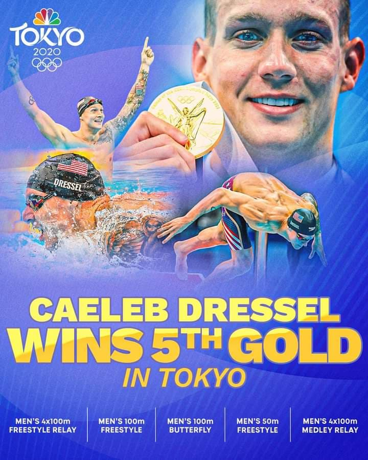 Caeleb Dressel san bằng kỷ lục huy chương ở một kỳ Olympic với huyền thoại Michael Phelps