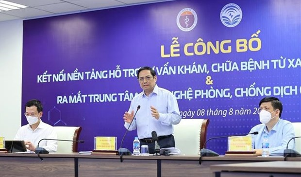 Prime Minister Pham Minh Chinh addresses the ceremony (Photo: VNA)