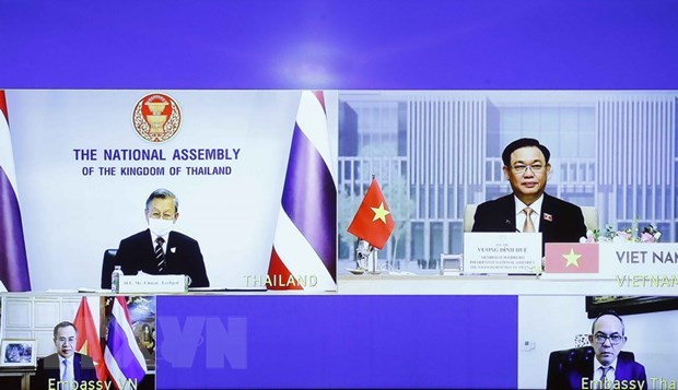 Vietnamese, Thai top legislators hold online talks