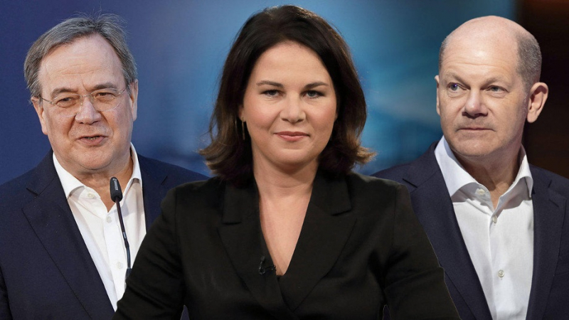 Ông Armin Laschet, bà Annalena Baerbock và ông Olaf Scholz – 3 ứng viên sáng giá nhất cho vị trí tân Thủ tướng Đức. Ảnh: T-Online