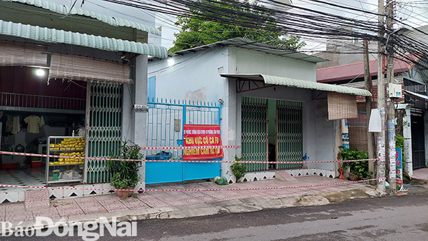 Phong tỏa 1 khu nhà trọ có ca nhiễm Covid-19 trên địa bàn TP.Biên Hòa