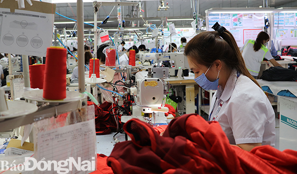 Công ty CP Đồng Tiến ở Khu công nghiệp Amata (TP.Biên Hòa) thực hiện 3 tại chỗ để duy trì sản xuất 