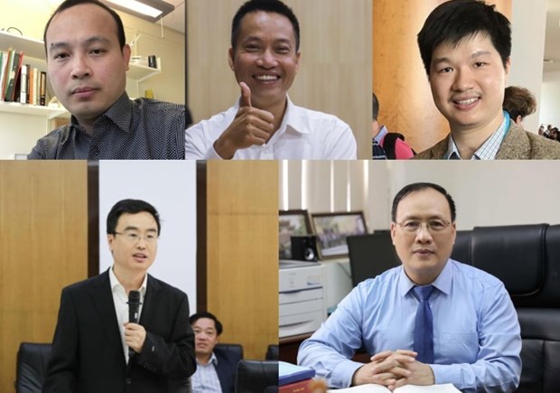 Prof. Dr. Bui Tien Dieu, Prof. Dr. Nguyen Xuan Hung, Asso. Prof. Dr. Le Hoang Son, Prof. Dr. Vo Xuan Vinh, Prof. Dr. Nguyen Dinh Duc. (from top left to right).