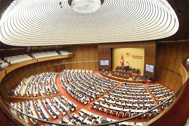 A working session of Vietnam's 15th National Assembly.