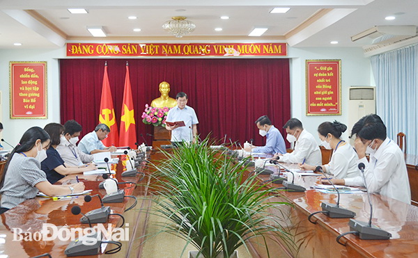 Đồng chí Nguyễn Hồng Lĩnh, Bí thư Tỉnh ủy kết luận tại buổi làm việc