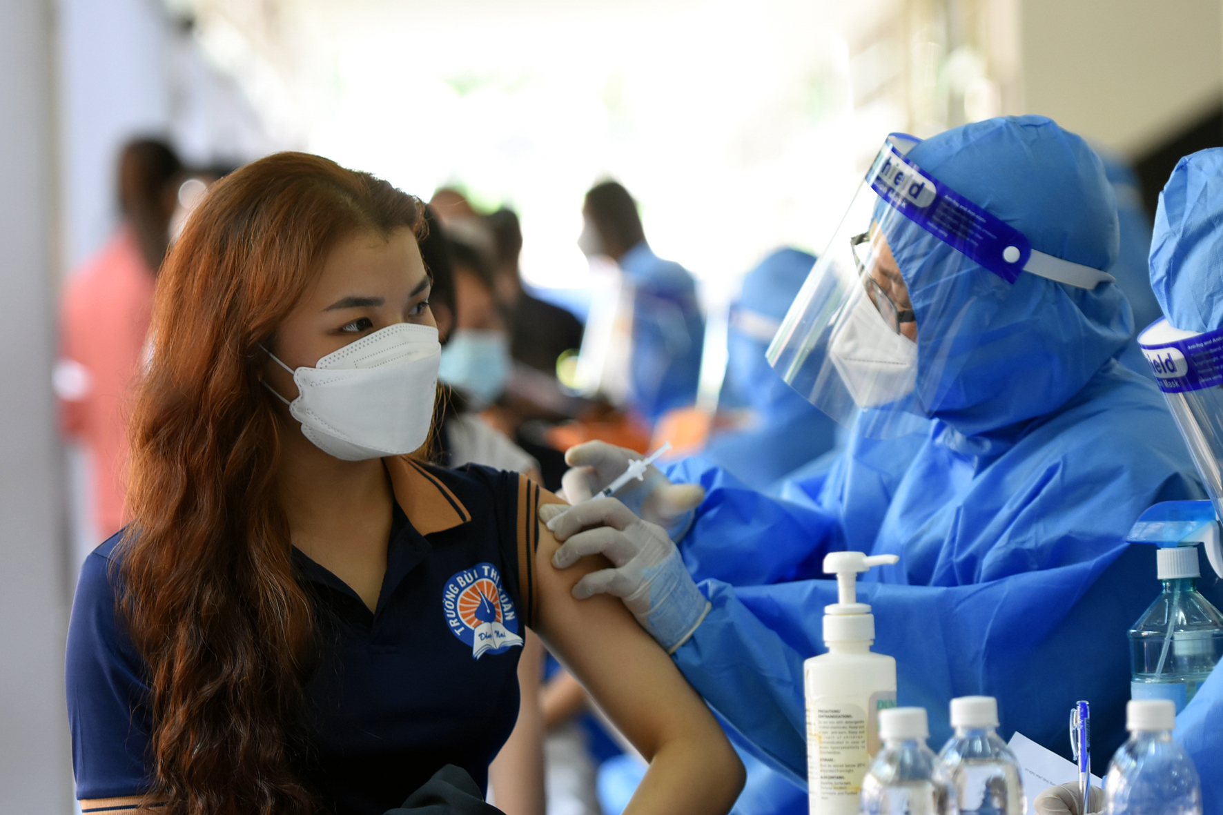 Students aged 15-17 receive COVID-19 vaccination in Dong Nai