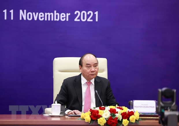 President Nguyen Xuan Phuc attends the annual dialogue between leaders of the Asia-Pacific Economic Cooperation (APEC) economies and the APEC Business Advisory Council (ABAC). 