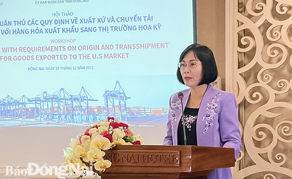  Phó chủ tịch UBND Nguyễn Thị Hoàng phát biểu tại hội thảo