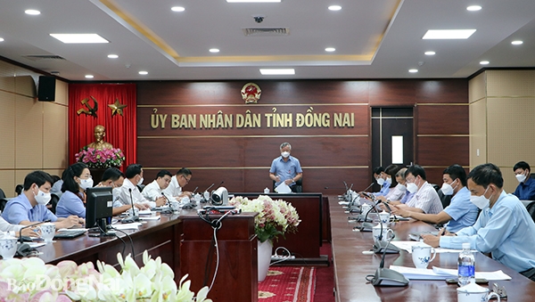 Chủ tịch UBND tỉnh Cao Tiến Dũng phát biểu tại buổi làm việc