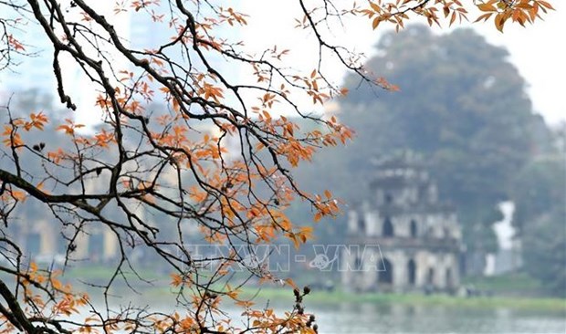 Hoan Kiem Lake located at the heart of Hanoi. (Photo: VNA)