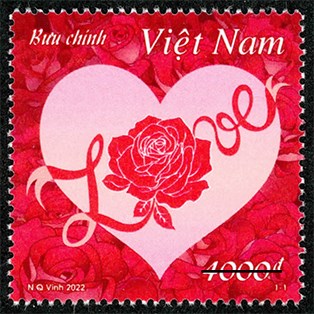 A love stamp (Photo: vnpost)