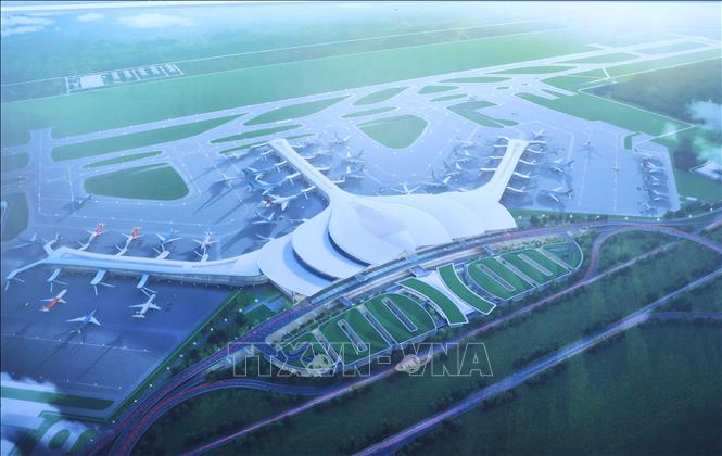 An artist’s impression of the Long Thanh International Airport project in Dong Nai Province – PHOTO: VNA