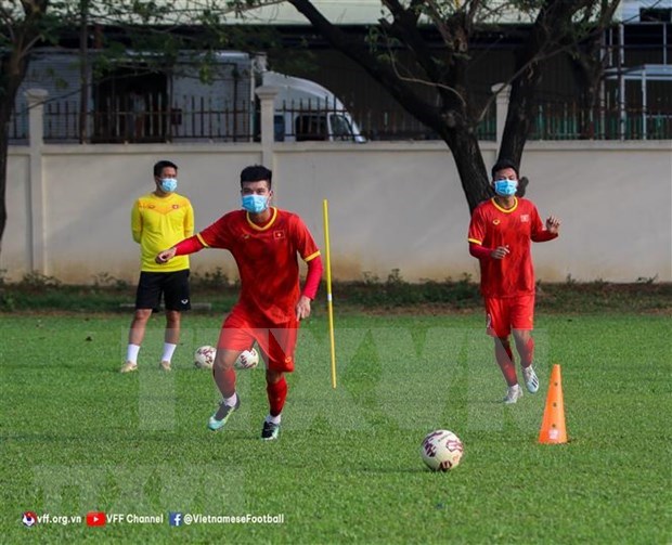 A training session of Vietnam's U23 team. (Source: VNA)