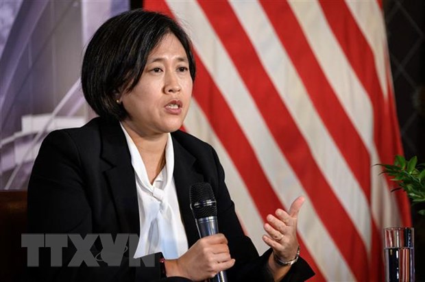 Đại diện thương mại Mỹ Katherine Tai. (Ảnh: AFP/TTXVN)