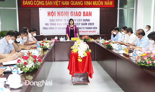 Phó chủ tịch UBND tỉnh Nguyễn Thị Hoàng chỉ đạo tại cuộc họp. Ảnh: Hương Giang