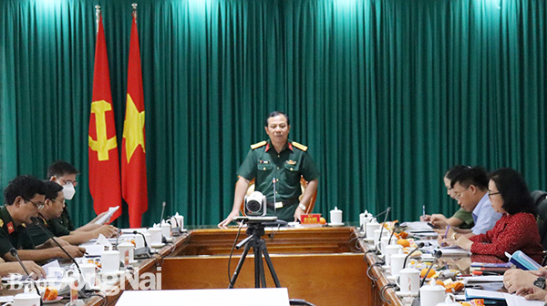 Chỉ huy trưởng Bộ CHQS tỉnh, Phó chủ tịch thường trực Hội đồng NVQS tỉnh kết luận hội nghị