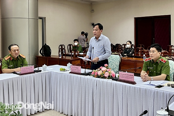 Phó Chủ tịch UBND tỉnh Võ Tấn Đức kết luận họp Ban tổ chức diễn tập phương án chữa cháy, tìm kiếm cứu nạn, cứu hộ dự kiến thực hiện tại Công ty TNHH Hưng hiệp Formosa (khu công nghiệp Nhơn Trạch 3, H.Nhơn Trạch) vào giữa tháng 7-2022. 