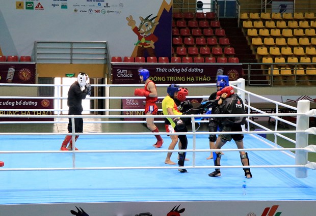 Vietnam's kickboxers are training to prepare for SEA Games 31. (Photo: VNA)