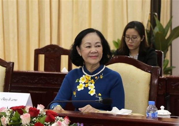 Truong Thi Mai, Politburo member, Secretary of the Communist Party of Vietnam (CPV) Central Committee and head of its Organisation Commission. 