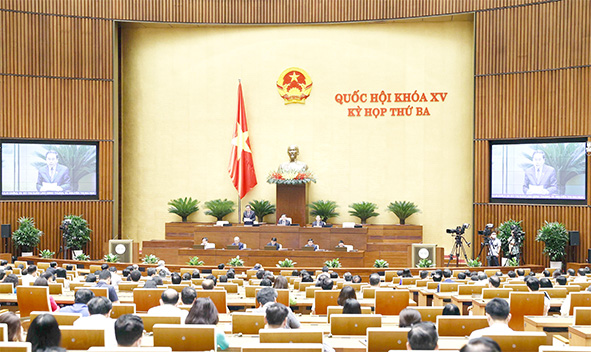 Phó chủ tịch thường trực Quốc hội Trần Thanh Mẫn phát biểu
