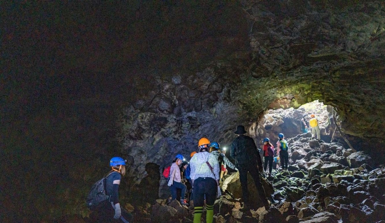 Exploring Southeast Asia's longest volcanic cave
