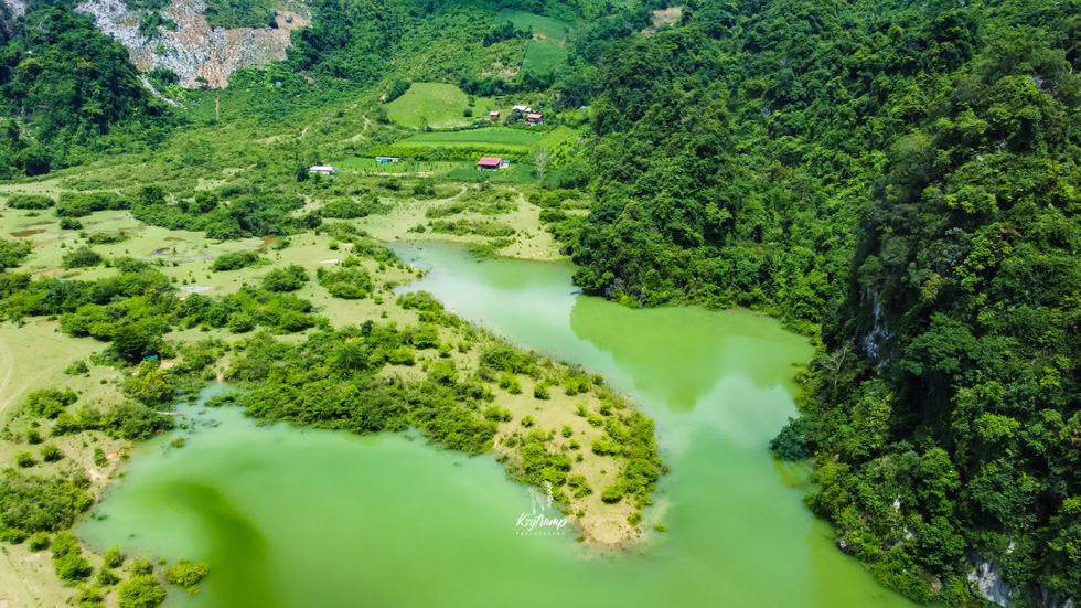 A panoramic view over the Dong Lam Steppe in the northern province of Lang Son in the floating season.