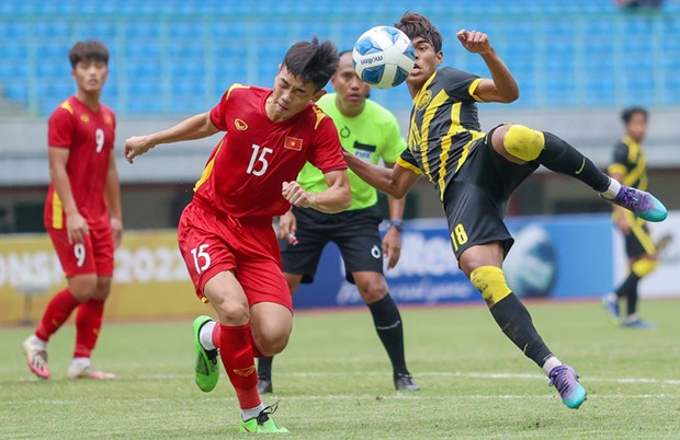 U19 Vietnam lose 0-3 to Malaysia on July 13. (Photo: VFF)