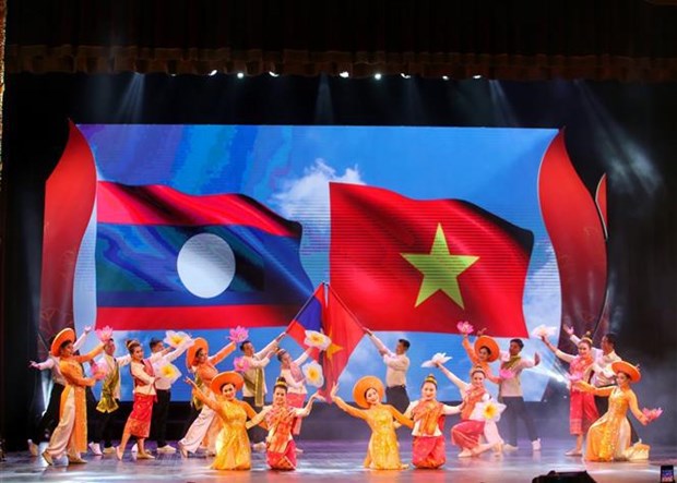 A performance at the opening ceremony of the Lao Culture Week in Vietnam on July 18 (Photo: VNA)