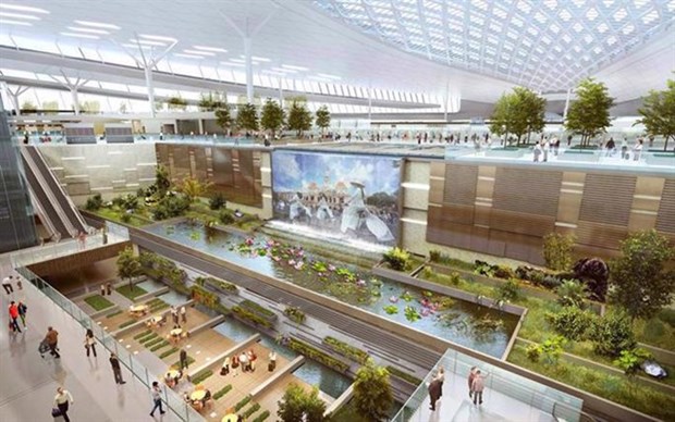 An illustration of the Long Thanh International Airport’s passenger terminal. (Photo: nld.com.vn)