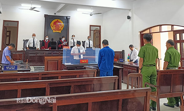 Bị cáo Nguyễn Hoài Vũ tại phiên tòa