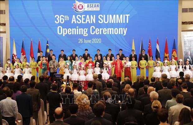 At the opening ceremony of 36th ASEAN Summit in Hanoi.