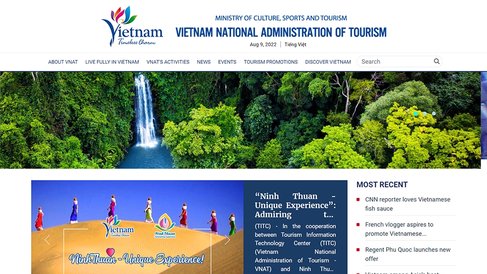 Vietnam's tourism administration launches new website