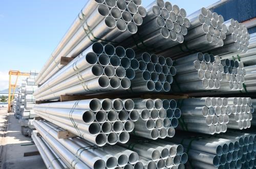 Steel pipes produced in Vietnam.