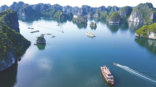 An aerial view of Cat Ba archipelago. (Photo: VNA)