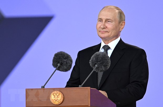 Tổng thống Nga Vladimir Putin sẽ có bài phát biểu tại diễn đàn. (Ảnh: AFP/TTXVN)