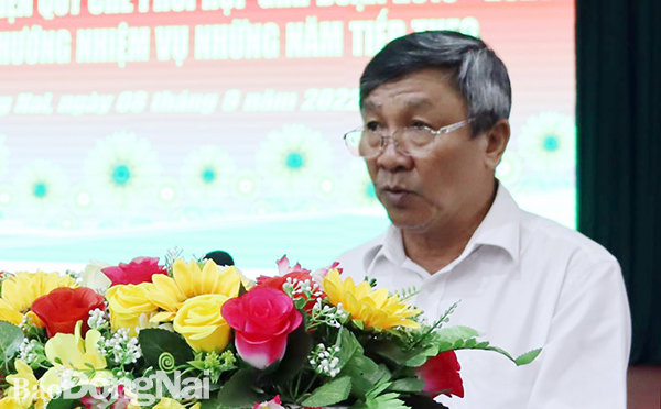 Phó bí thư thường trực Tỉnh ủy Hồ Thanh Sơn phát biểu chỉ đạo hội nghị
