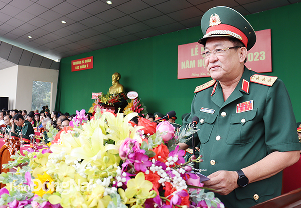 Thượng tướng Võ Minh Lương phát biểu chỉ đạo tại lễ khai giảng