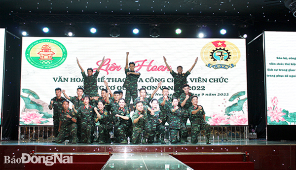 Bộ Chỉ huy quân sự tỉnh tham gia đồng diễn thể thao tại Liên hoan văn hóa, thể thao của công chức, viên chức trong các cơ quan, đơn vị năm 2022