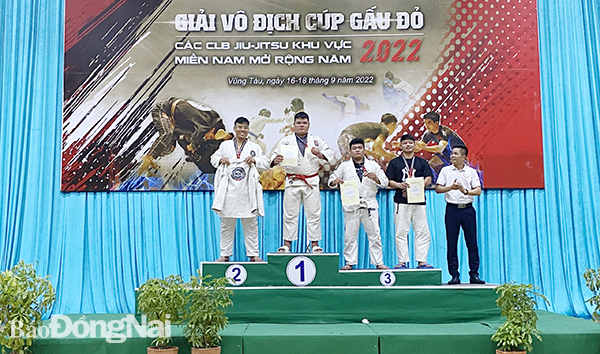 Giải vô địch Cúp Gấu Đỏ các CLB Jujitsu khu vực miền Nam mở rộng năm 2022: Đồng Nai xếp nhì toàn đoàn